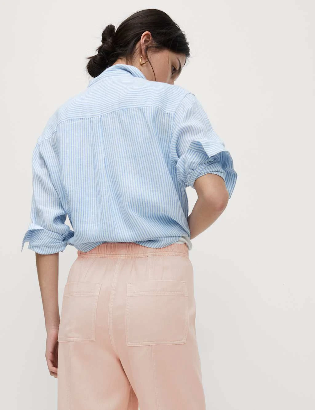 Drawstring Pull On Garment Dye Cropped Tapered Trousers 19 Drawstring Pull On Garment Dye Cropped Tapered Trousers - Image 17