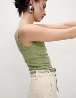 Embellished Crew Neck Vest Top -M&S embellished crew neck vest top 13