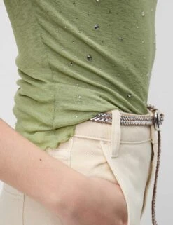 Embellished Crew Neck Vest Top -M&S embellished crew neck vest top 16