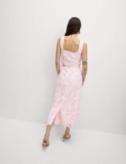 Embellished Cutwork Midaxi Column Skirt -M&S embellished cutwork midaxi column skirt 8