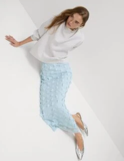 Embellished Midaxi Column Skirt -M&S embellished midaxi column skirt 16