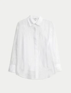 Embroidered Floral Collared Shirt 31 Embroidered Floral Collared Shirt -M&S embroidered floral collared shirt 13