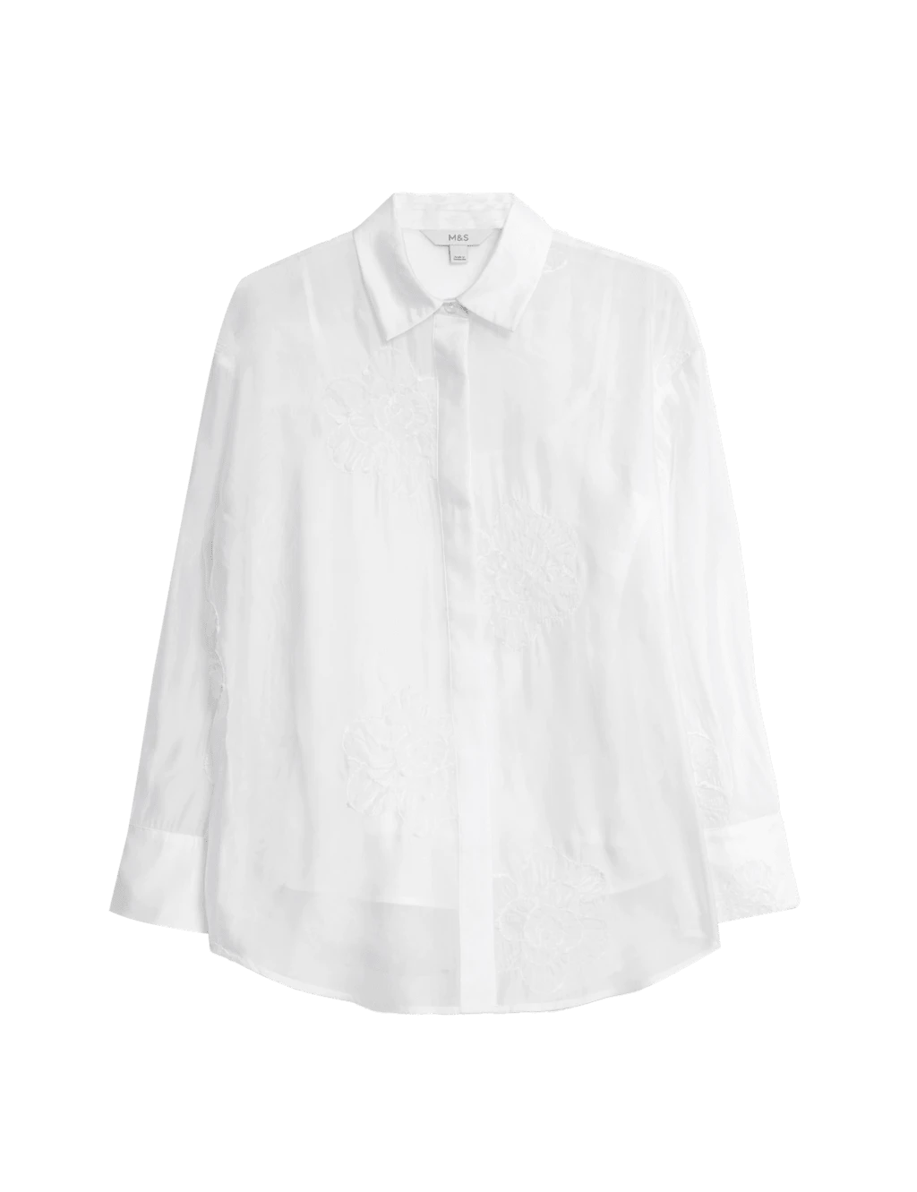 Embroidered Floral Collared Shirt 10 Embroidered Floral Collared Shirt - Image 8