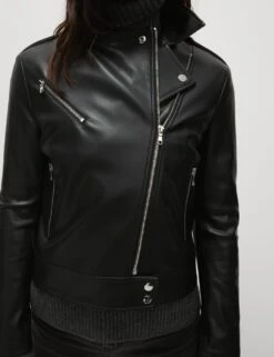 Faux Leather Biker Jacket -M&S faux leather biker jacket 14