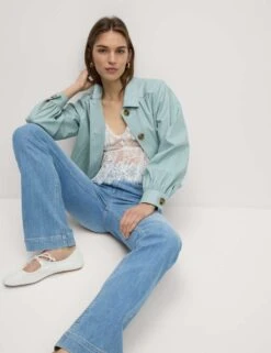 Faux Leather Cropped Jacket -M&S faux leather cropped jacket 13