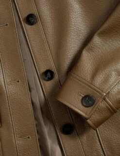 Faux Leather Jacket -M&S faux leather jacket 8