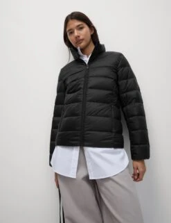 Petite Feather & Down Packaway Puffer Jacket -M&S feather and down packaway puffer jacket 10