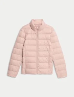 Petite Feather & Down Packaway Puffer Jacket -M&S feather and down packaway puffer jacket