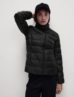 Feather & Down Quilted Packaway Puffer Jacket -M&S feather and down quilted packaway puffer jacket 10