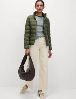 Feather & Down Quilted Packaway Puffer Jacket -M&S feather and down quilted packaway puffer jacket 6