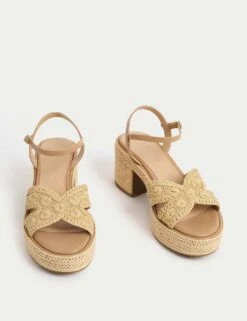 Floral Buckle Platform Sandals -M&S floral buckle platform sandals 3