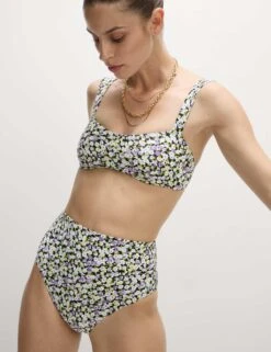 Floral Padded Sweetheart Neck Bikini Top -M&S floral padded sweetheart neck bikini top 11