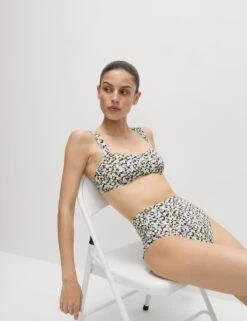 Floral Padded Sweetheart Neck Bikini Top -M&S floral padded sweetheart neck bikini top 7