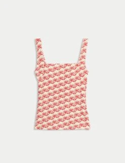 Floral Square Neck Tankini Top -M&S floral square neck tankini top 6