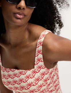 Floral Square Neck Tankini Top -M&S floral square neck tankini top 8