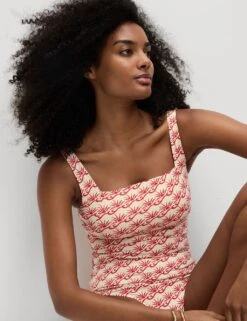 Floral Square Neck Tankini Top -M&S floral square neck tankini top 9