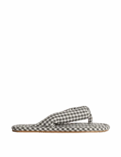 Gingham Open Toe Thong Slippers -M&S gingham open toe thong slippers