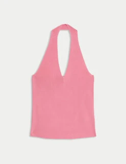 Halter Neck Fitted Knitted Top -M&S halter neck fitted knitted top 17