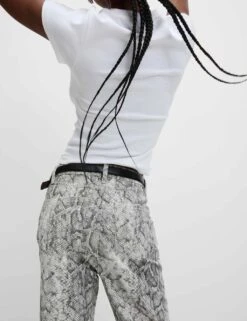 High Waisted Animal Straight Leg Jeans -M&S high waisted animal straight leg jeans 7