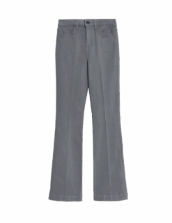 High Waisted Crease Front Slim Flare Jeans -M&S high waisted crease front slim flare jeans 1