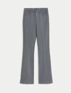 High Waisted Crease Front Slim Flare Jeans -M&S high waisted crease front slim flare jeans 14