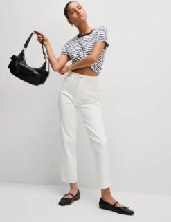 High Waisted Cropped Slim Fit Jeans -M&S high waisted cropped slim fit jeans 12