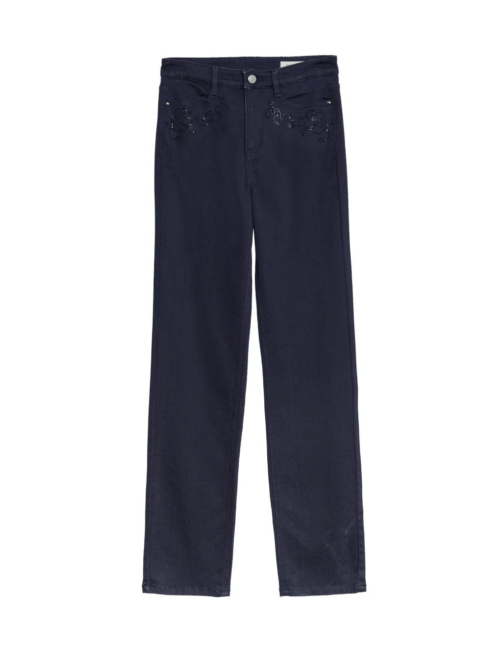 High Waisted Embellished Straight Leg Jeans 19 High Waisted Embellished Straight Leg Jeans - Image 17