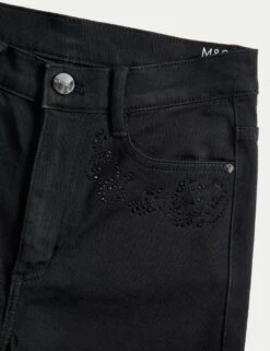 High Waisted Embellished Straight Leg Jeans 34 High Waisted Embellished Straight Leg Jeans -M&S high waisted embellished straight leg jeans 11