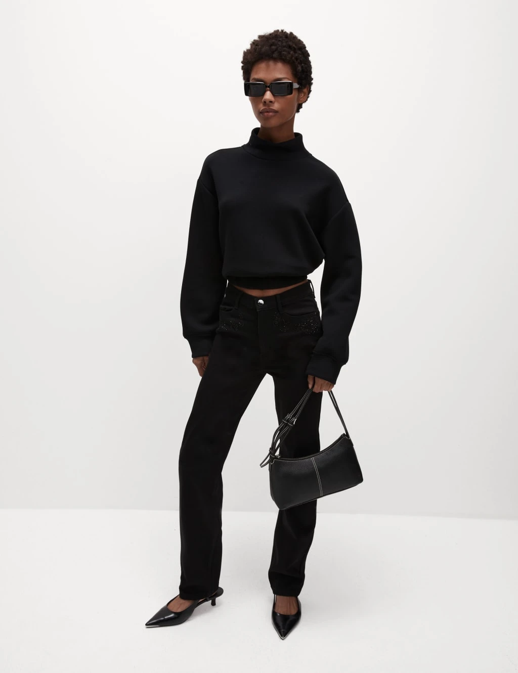 High Waisted Embellished Straight Leg Jeans 16 High Waisted Embellished Straight Leg Jeans - Image 14