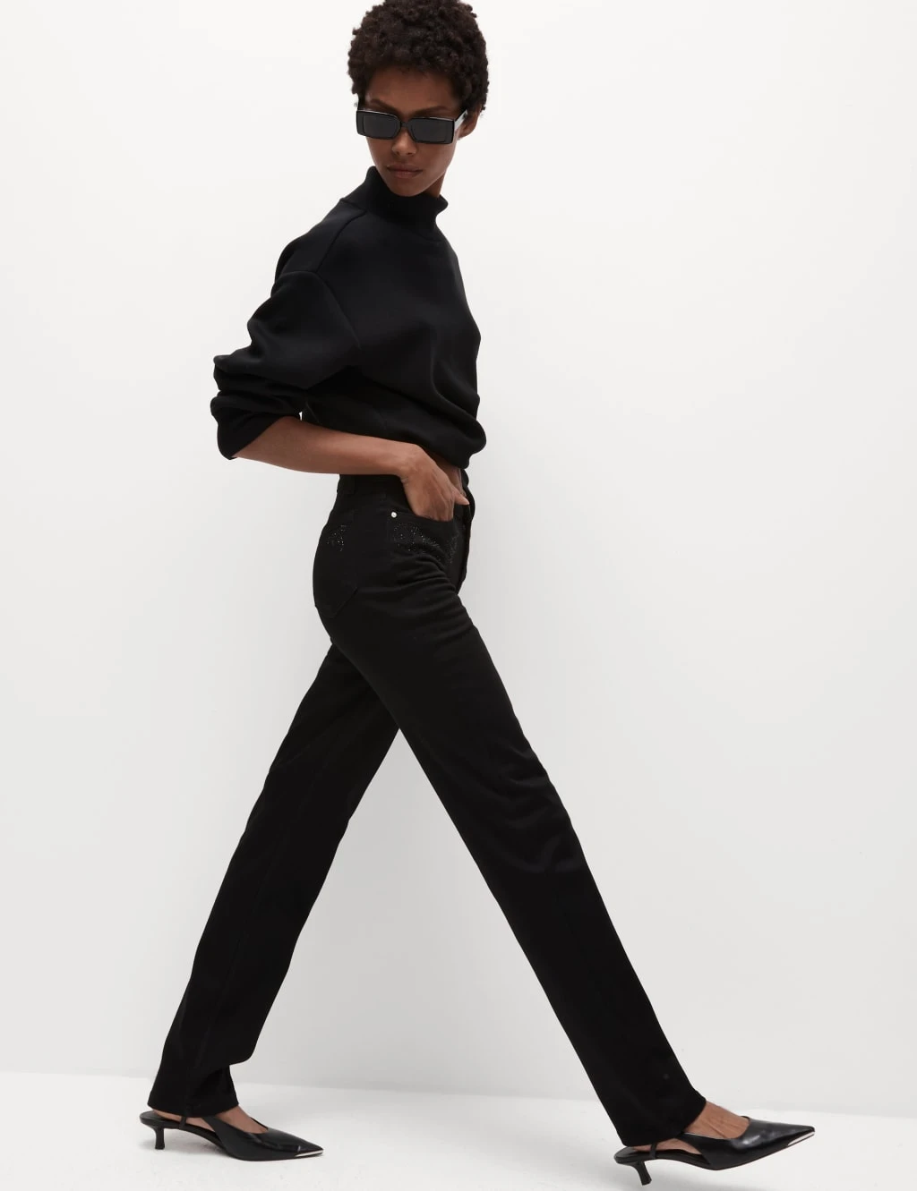 High Waisted Embellished Straight Leg Jeans 17 High Waisted Embellished Straight Leg Jeans - Image 15