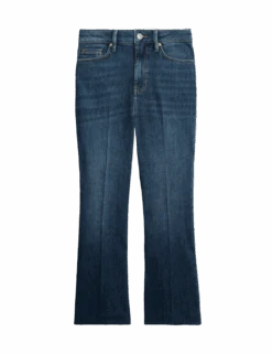 High Waisted Slim Flare Cropped Jeans -M&S high waisted slim flare cropped jeans 1