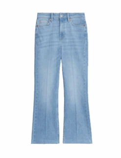 High Waisted Slim Flare Cropped Jeans -M&S high waisted slim flare cropped jeans 2