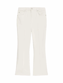 High Waisted Slim Flare Cropped Jeans -M&S high waisted slim flare cropped jeans