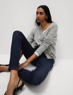 Ivy Supersoft High Waisted Skinny Jeans -M&S ivy supersoft high waisted skinny jeans 12