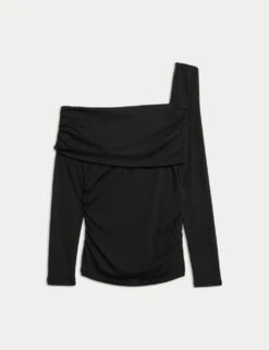 Jersey Asymmetric Neck Bardot Top 22 Jersey Asymmetric Neck Bardot Top -M&S jersey asymmetric neck bardot top 8