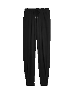 Jersey Drawstring Pintuck Tapered Trousers -M&S jersey drawstring pintuck tapered trousers 1