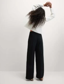 Jersey Elasticated Waist Wide Leg Trousers -M&S jersey elasticated waist wide leg trousers 11