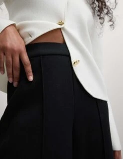 Jersey Elasticated Waist Wide Leg Trousers -M&S jersey elasticated waist wide leg trousers 12