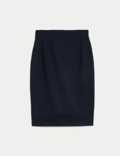Jersey Knee Length Pencil Skirt -M&S jersey knee length pencil skirt 9