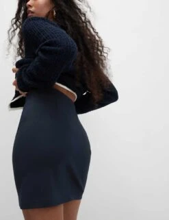 Jersey Mini A-Line Skirt -M&S jersey mini a line skirt 12