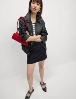 Jersey Mini A-Line Skirt -M&S jersey mini a line skirt 8