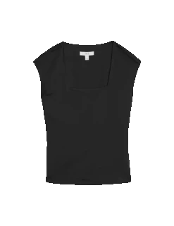 Jersey Square Neck Top -M&S jersey square neck top