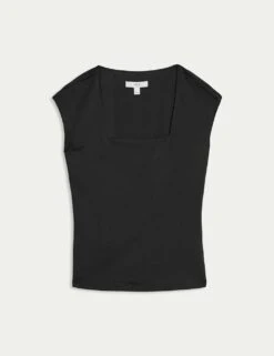Jersey Square Neck Top -M&S jersey square neck top 6