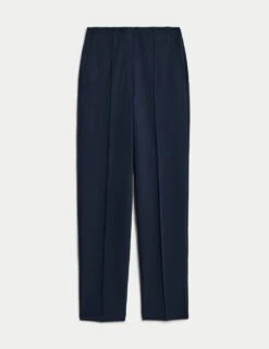 Jersey Twill Straight Leg Trousers -M&S jersey twill straight leg trousers 16