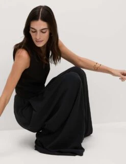 Knife Pleat High Waisted Trousers -M&S knife pleat high waisted trousers 6