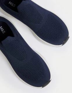 Knitted Slip On Trainers -M&S knitted slip on trainers 9