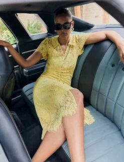 Lace Button Through Midi Tea Dress With Cotton -M&S lace button through midi tea dress with cotton 15