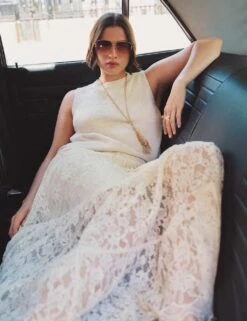 Lace Maxi Tiered Skirt -M&S lace maxi tiered skirt 10