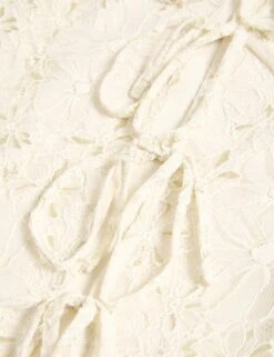 Lace Round Neck Tie Front Blouse -M&S lace round neck tie front blouse 7