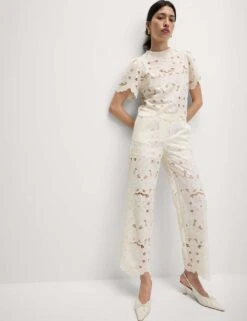 Lace Wide Leg Trousers 23 Lace Wide Leg Trousers -M&S lace wide leg trousers 7